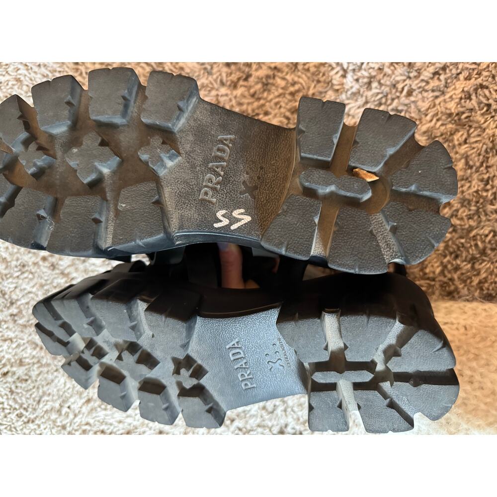 Prada 41 Rubber Monolith Sandals in Black - Picture 9 of 12